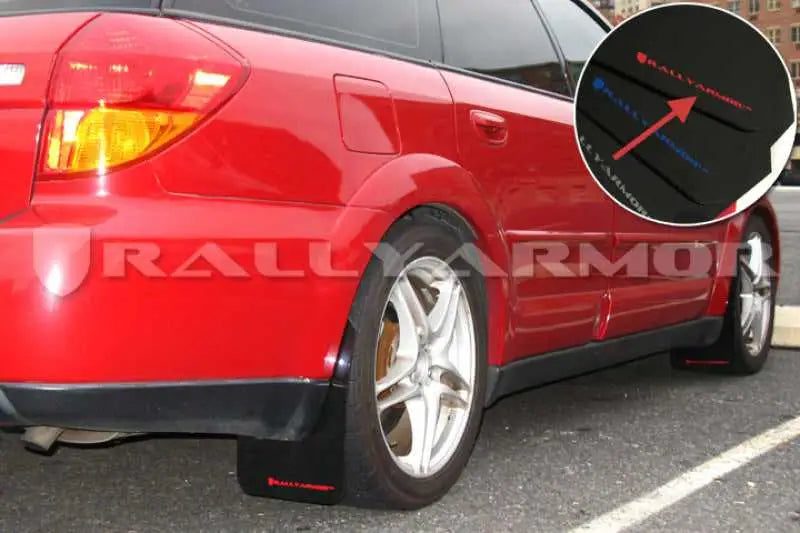 Rally Armor 2005-2009 Legacy GT and Outback UR Black Mud Flap w/ Red Logo 