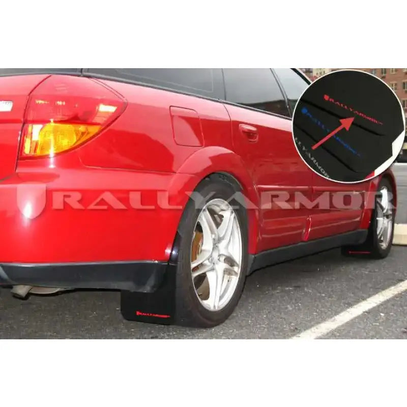Rally Armor 2005-2009 Legacy GT and Outback UR Black Mud Flap w/ Red Logo 