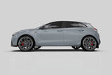 Gray hatchback car with Rally Armor mud flaps on Hyundai Elantra N Line