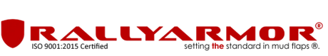 Red Rally Armor logo on Hyundai Elantra N Line mud flap for the Elantra N Line lineup