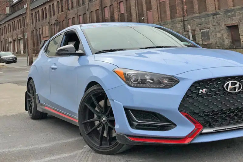 Rally Armor 2019+ Hyundai Veloster N UR Black Mud Flap w/ Performance Blue Logo 