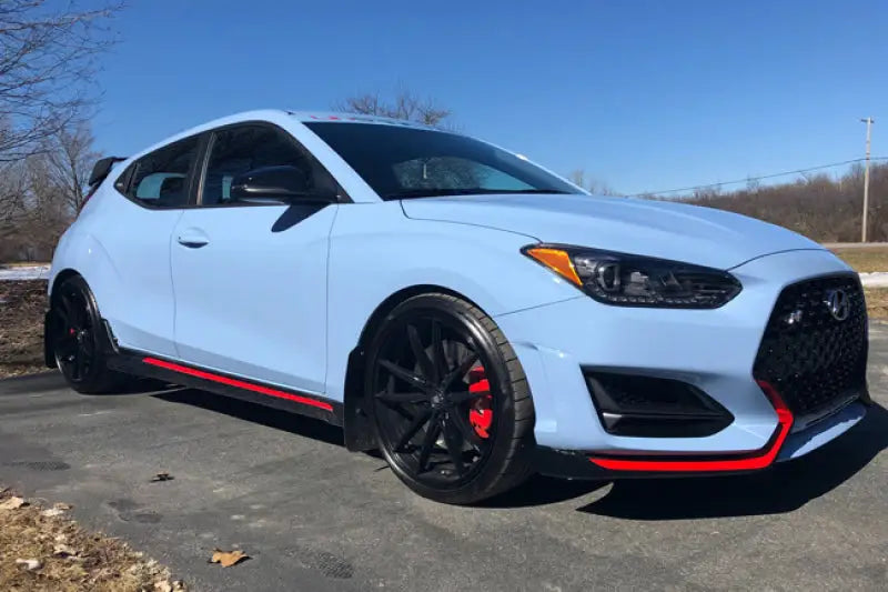 Rally Armor 2019+ Hyundai Veloster N UR Black Mud Flap w/ Red Logo 