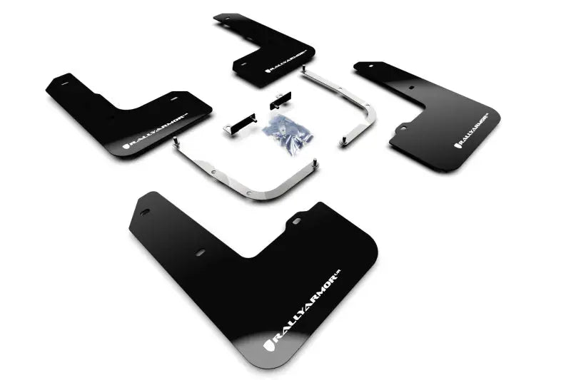 Rally Armor Rally Armor 2019+ Hyundai Veloster N UR Black Mud Flap w/ White Logo