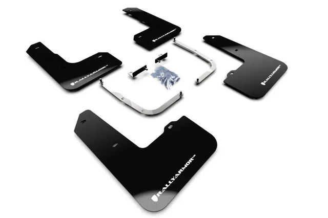 Rally Armor Rally Armor 2019+ Hyundai Veloster N UR Black Mud Flap w/ White Logo