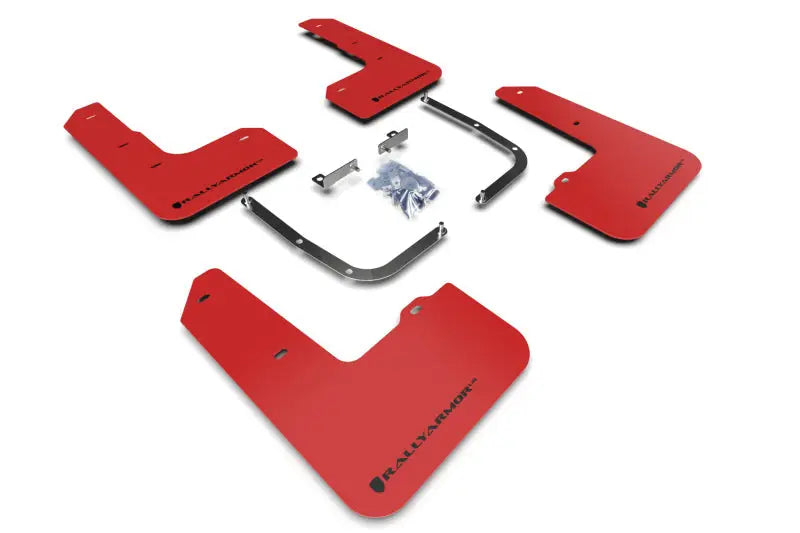 Rally Armor Rally Armor 2019+ Hyundai Veloster N UR Red Mud Flap w/ Black Logo