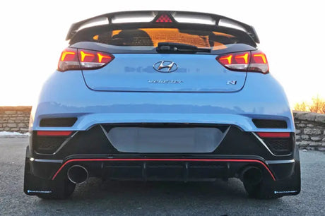 Rally Armor 2019+ Hyundai Veloster N UR Red Mud Flap w/ White Logo 