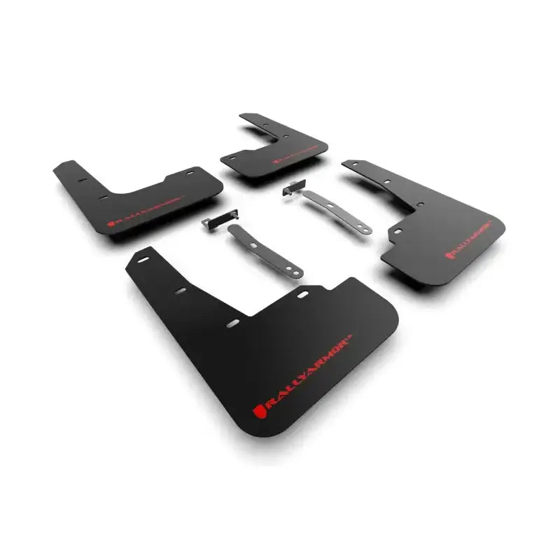Rally Armor 2022 Hyundai Elantra N & Line Black UR Mud Flap w/ Red Logo - Truck Automotive