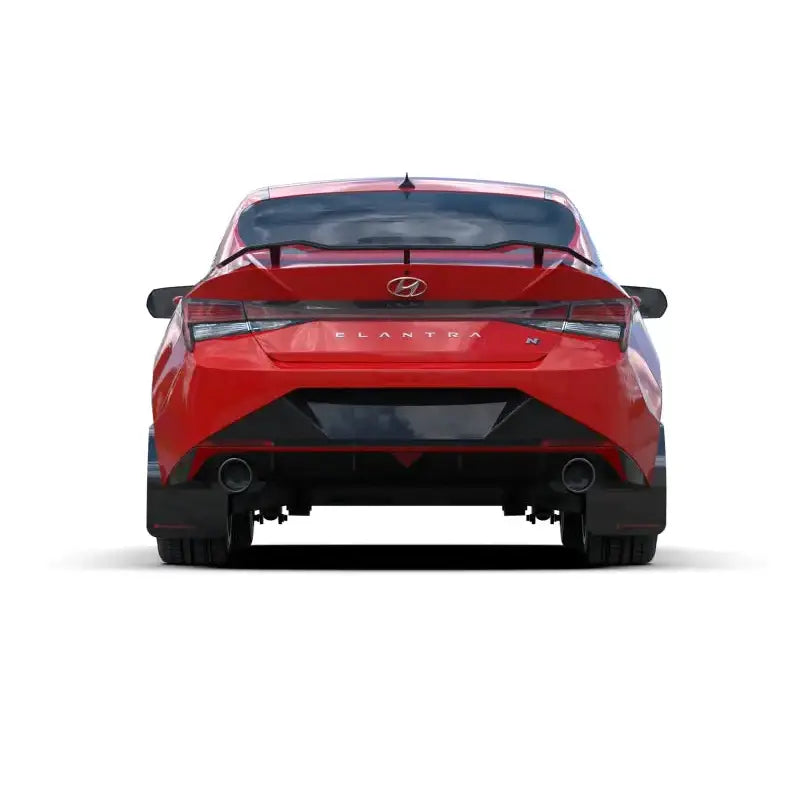 Rally Armor 2022 Hyundai Elantra N & Line Black UR Mud Flap w/ White Logo - Truck Automotive
