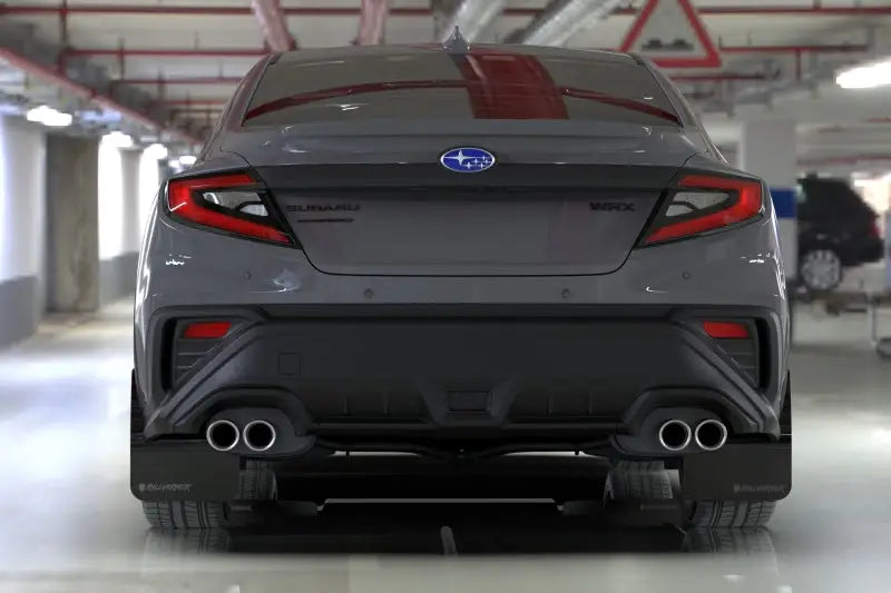 Rally Armor 2022 + Subaru WRX Black UR Mud Flap Altered Font Blue Logo - Body & Protection