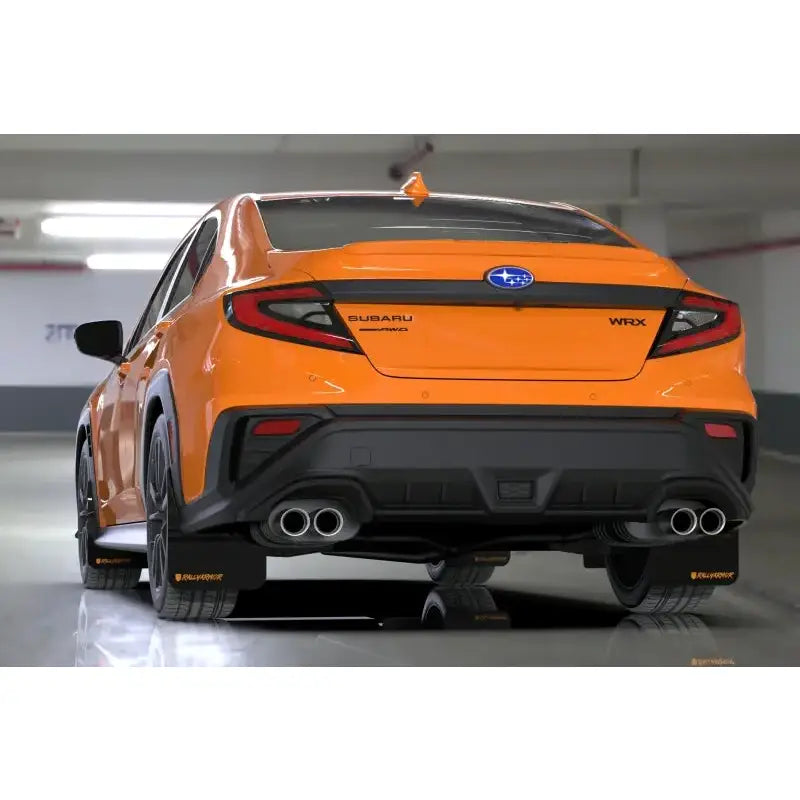 Rally Armor 2022 + Subaru WRX Black UR Mud Flap Altered Font Orange Logo - Body & Protection