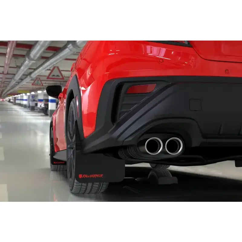 Rally Armor 2022 + Subaru WRX Black UR Mud Flap Altered Font Red Logo - Body & Protection