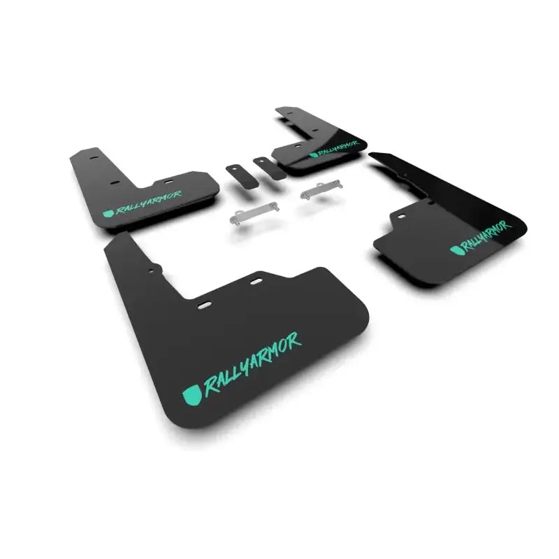 Rally Armor 2022 + Subaru WRX Black UR Mud Flap Altered Font Teal Logo - Body & Protection
