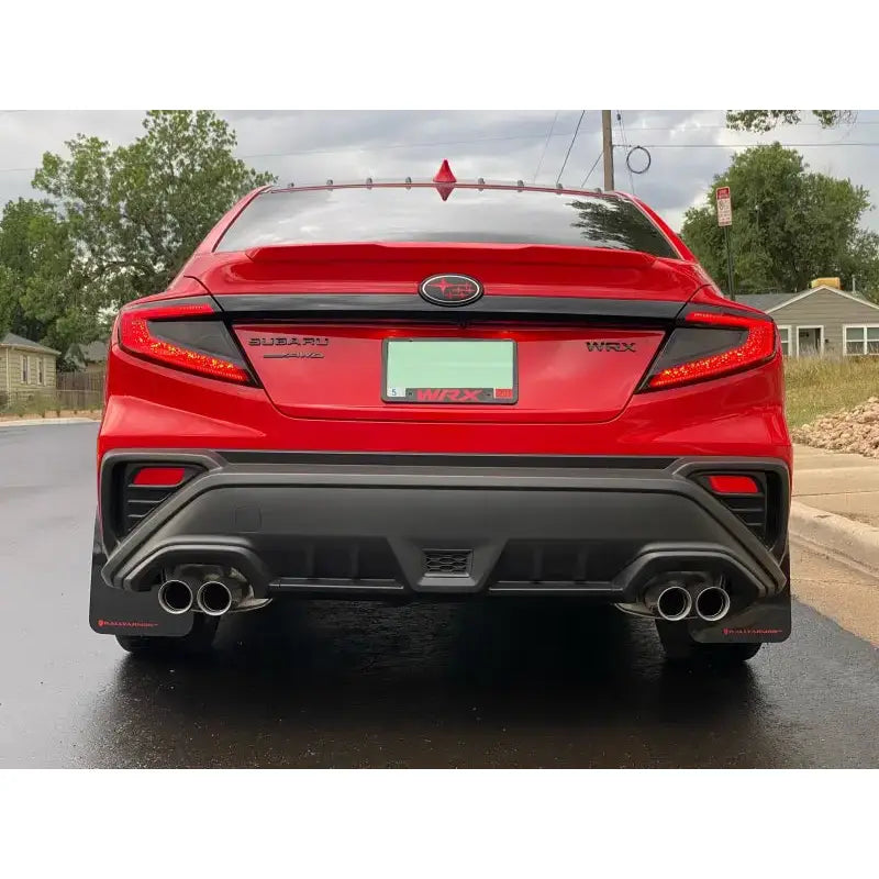 Rally Armor 2022 Subaru WRX Black UR Mud Flap w/ Red Logo - Truck & Automotive