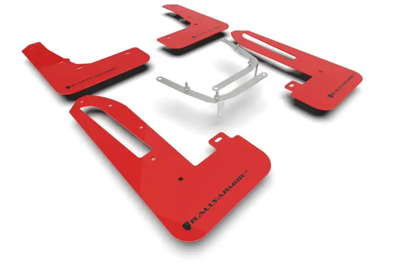 Rally Armor 2023 + Honda Civic Type R Red Mud Flap Black Logo - Truck & Automotive