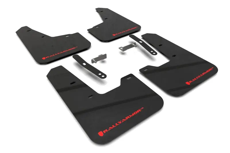Rally Armor black UR mud flaps with red logo for Kia Niro SG2 off-road look