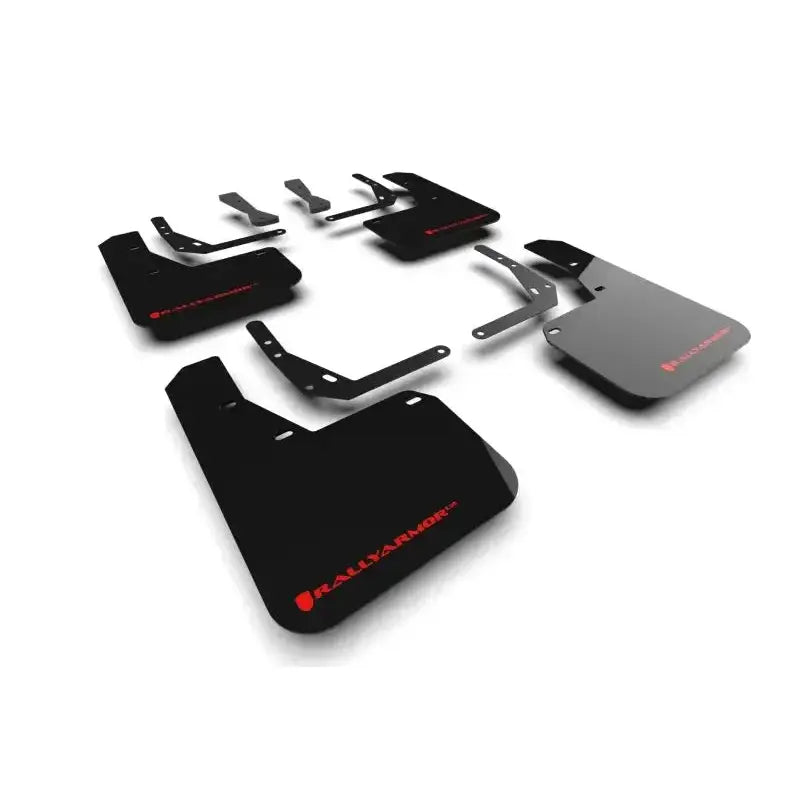 Rally Armor 2024 Hyundai Kona N Line Black UR Mud Flap - Red Logo - Body & Protection