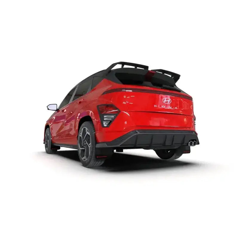 Rally Armor 2024 Hyundai Kona N Line Black UR Mud Flap - Red Logo - Body & Protection