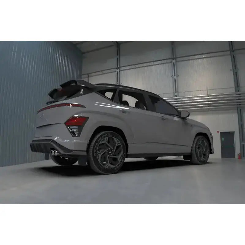Rally Armor 2024 Hyundai Kona N Line Black UR Mud Flap - Red Logo - Body & Protection