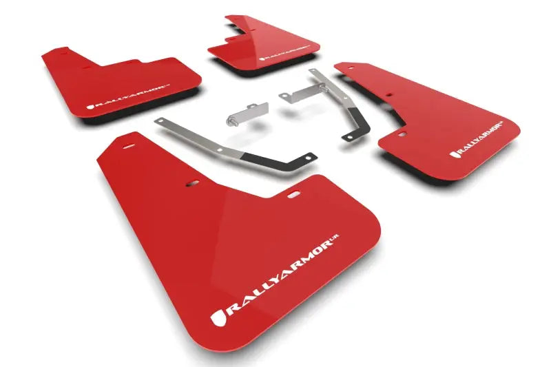 Rally Armor 2024 Subaru Crosstrek Red UR Mud Flap White Logo - Truck & Automotive