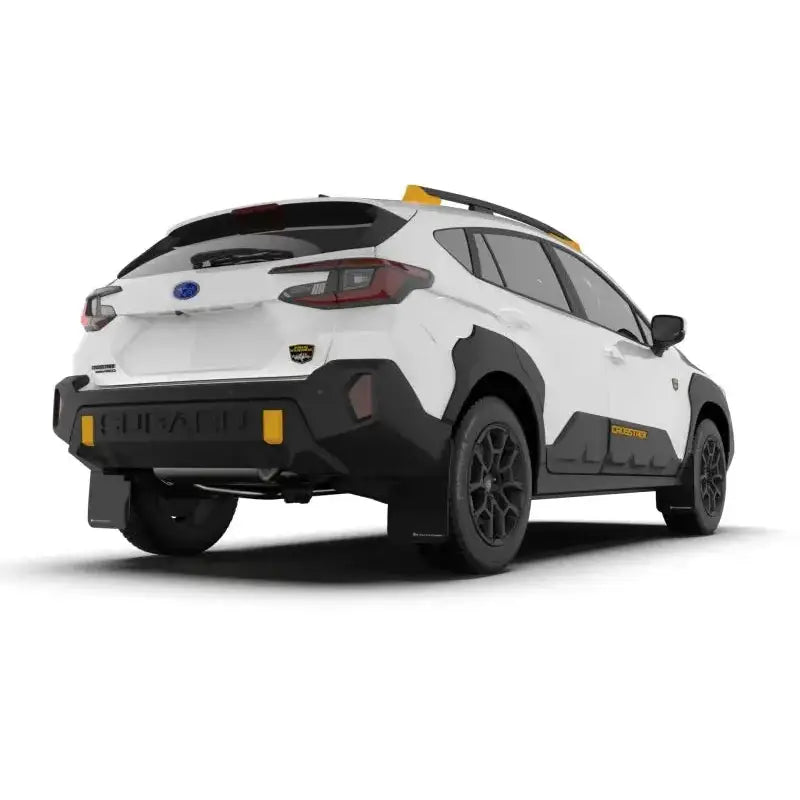 Rally Armor - 2024 Subaru Crosstrek (Wilderness Only) Black UR Mud Flap W/White Logo No Drilling Req - Body & Protection