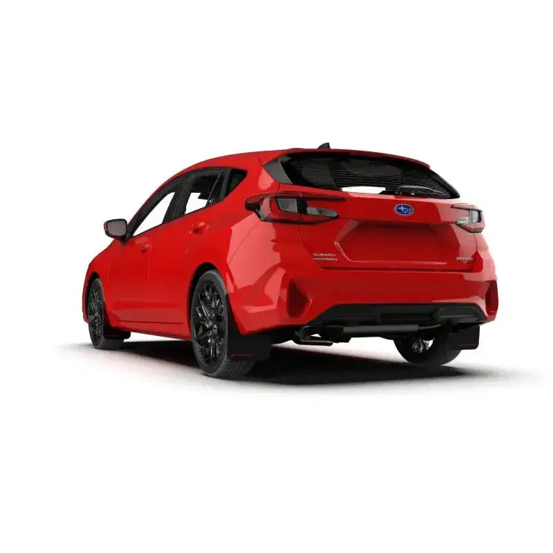 Rally Armor 2024 Subaru Impreza Red UR Mud Flap w/ White Logo - Body & Protection
