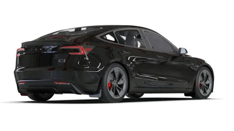Rally Armor 2024 Tesla Model 3 Highland Black UR Mud Flap Red Logo - Body & Protection