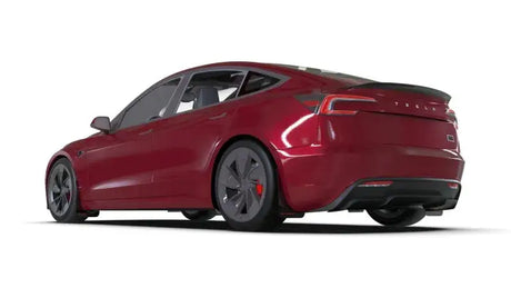 Rally Armor 2024 Tesla Model 3 Highland Black UR Mud Flap Red Logo - Body & Protection