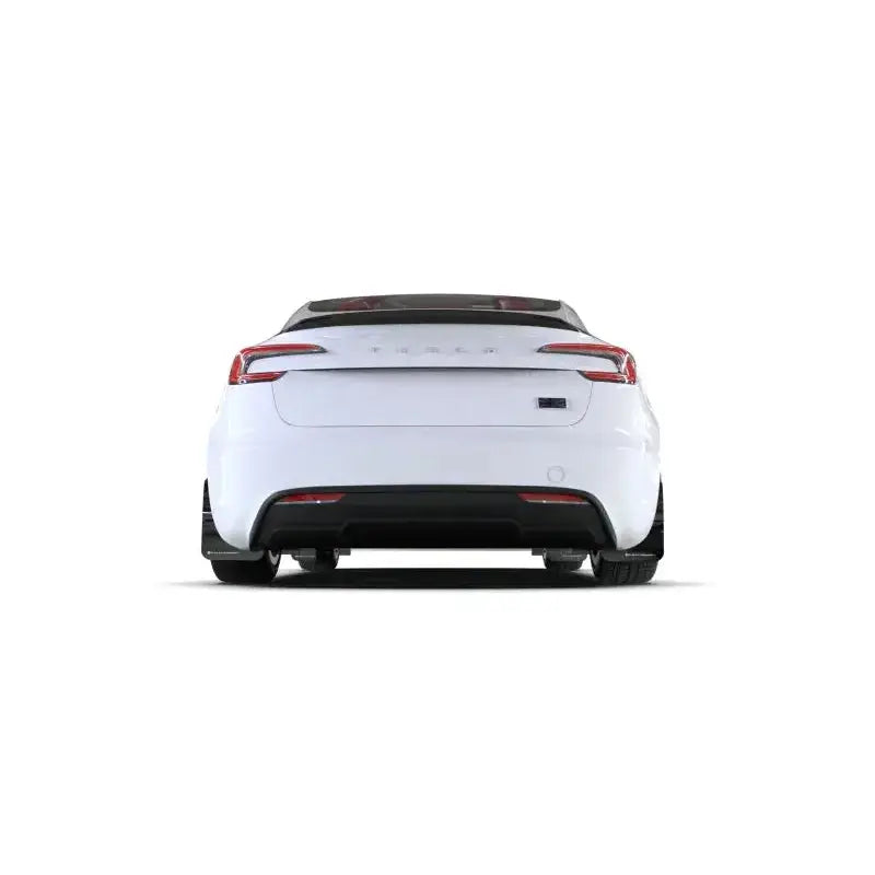 Rally Armor 2024 Tesla Model 3 Highland Black UR Mud Flap White Logo - Body & Protection