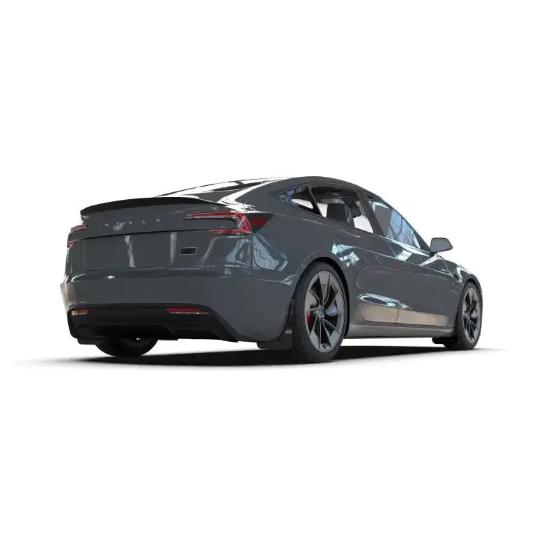 Rally Armor 2024 Tesla Model 3 Highland Black UR Mud Flap White Logo - Body & Protection