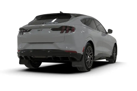 Rally Armor 21-24 Ford Mustang Mach-E/GT/Rally Black UR Mud Flap w/Dark Grey Logo - Body & Protection