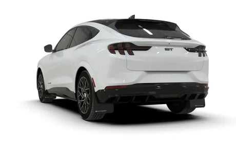 Rally Armor 21-24 Ford Mustang Mach-E/GT/Rally Black UR Mud Flap w/Dark Grey Logo - Body & Protection