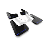 Black UR mud flaps for Acura Integra with blue logo