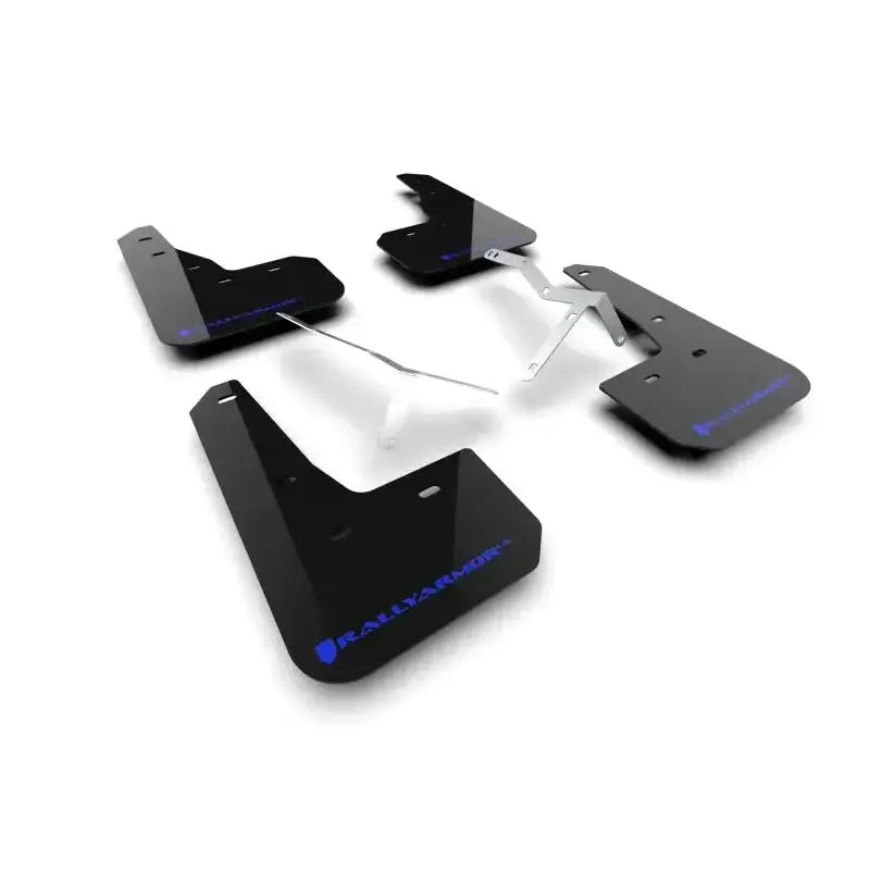 Black UR mud flaps for Acura Integra with blue logo