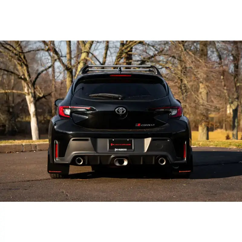 Rally Armor 23-24 Toyota GR Corolla Black Mud Flap w/ Light Blue Logo - RV and Auto Parts
