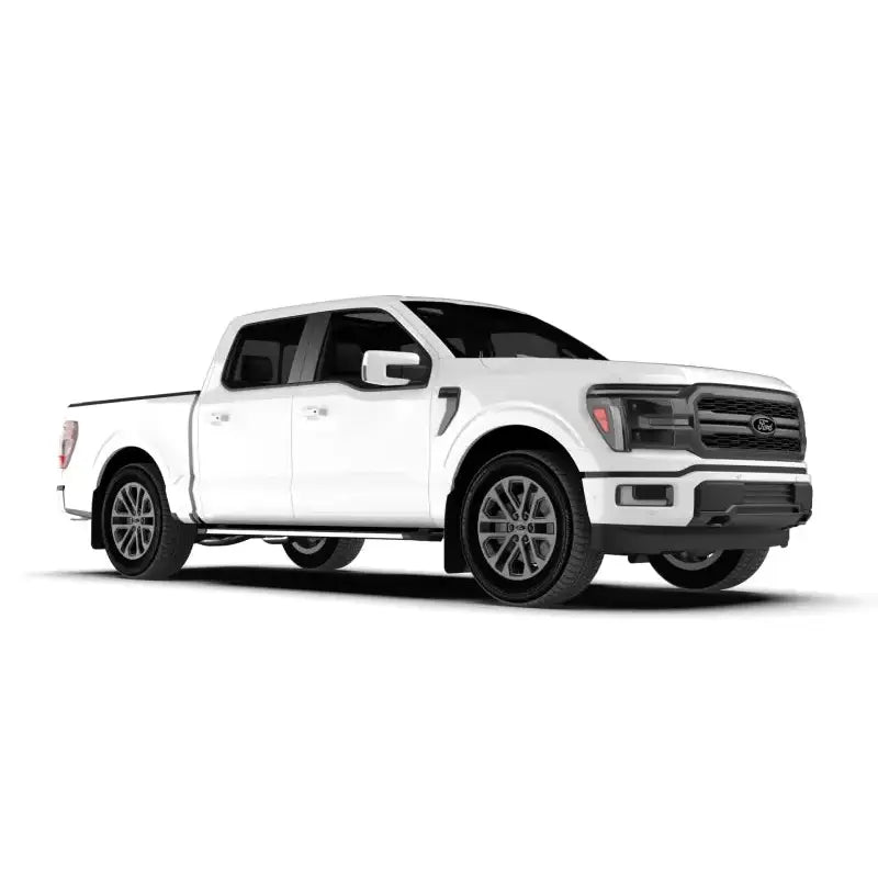 Rally Armor 21-24 Ford F-150 (Excl. Raptor) Black UR Mud Flap w/White Logo - Rally Armor