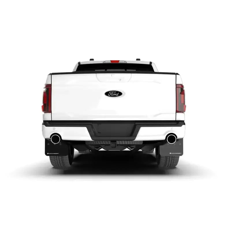 Rally Armor 21-24 Ford F-150 (Excl. Raptor) Black UR Mud Flap w/White Logo - Rally Armor