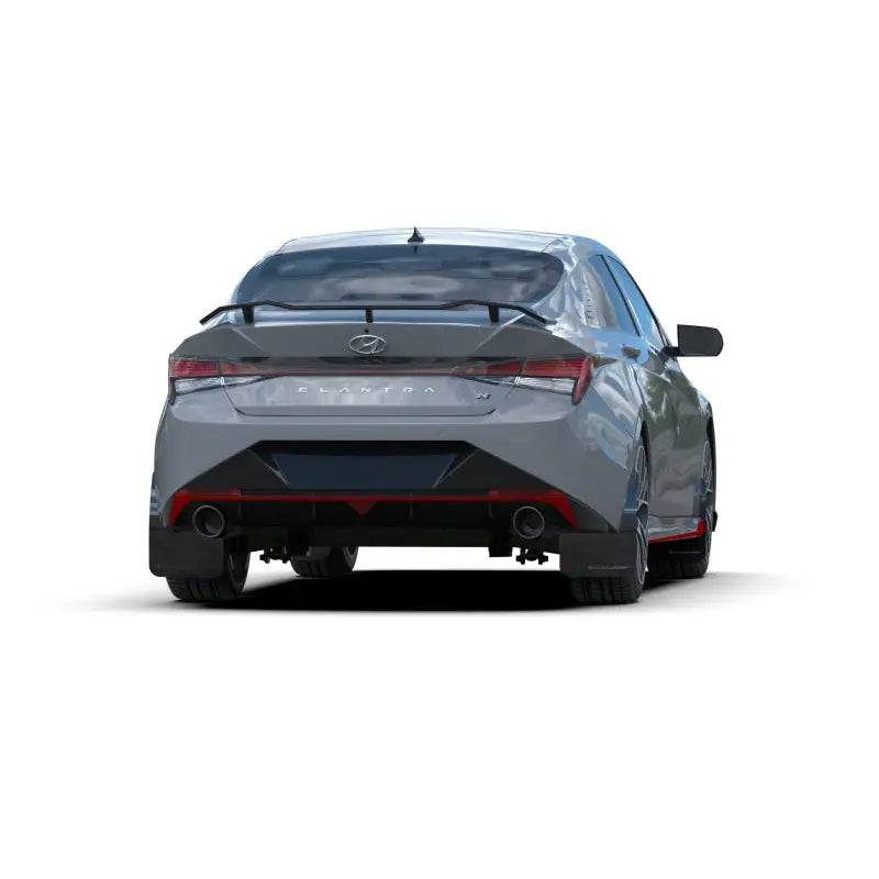 Rally Armor MF79-UR-BLK-RD Rally Armor 2022 Hyundai Elantra N & N Line Black UR Mud Flap w/ Red Logo