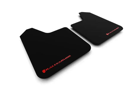 Rally Armor Universal Basic Mud Flap w/ Red Logo - Pair - Body & Protection