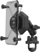 RAM-B-149Z-A-UN10462 Ram X-Grip Vibe-Safe L Phone Mount With U-Bolt Base Short - RV and Auto Parts
