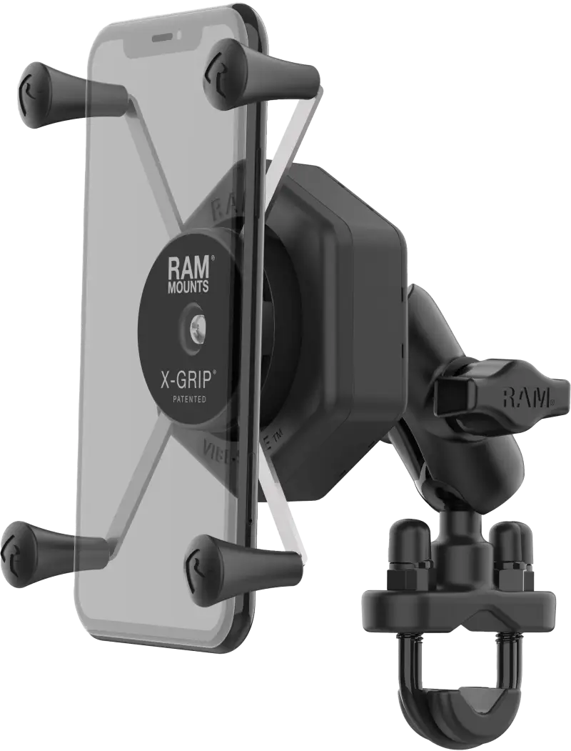 RAM-B-149Z-A-UN10462 Ram X-Grip Vibe-Safe L Phone Mount With U-Bolt Base Short - RV and Auto Parts