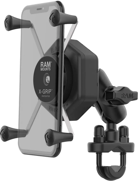 RAM-B-149Z-A-UN10462 Ram X-Grip Vibe-Safe L Phone Mount With U-Bolt Base Short - RV and Auto Parts