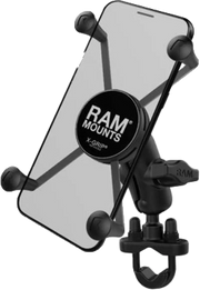 RAM-B-149Z-A-UN10U Ram X-Grip Large Phone Mount W/Handlebar U-Bolt Base Short - RV and Auto Parts