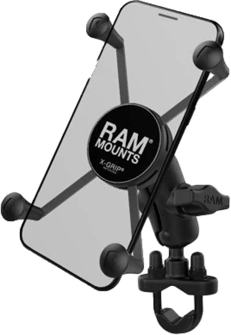 RAM-B-149Z-A-UN10U Ram X-Grip Large Phone Mount W/Handlebar U-Bolt Base Short - RV and Auto Parts
