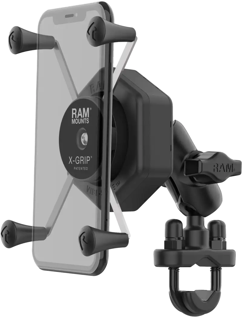 RAM-B-149Z-UN10-462 Ram X-Grip Vibe-Safe L Phone Mount With U-Bolt Base Medium - RV and Auto Parts