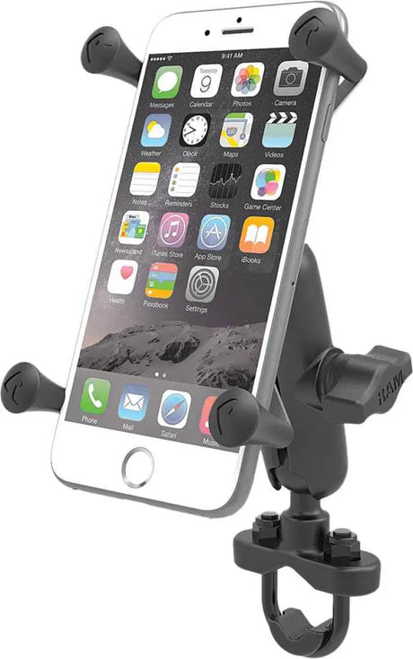 RAM-B-149Z-UN10U Handlebar Rail Mount W/U Bolt Base & X Grip Large Cradle