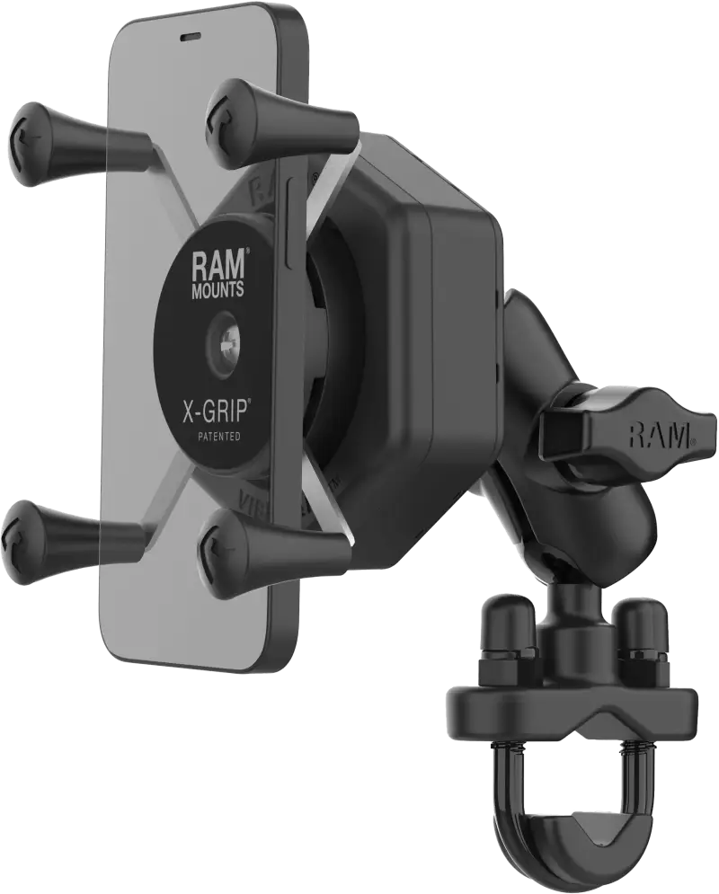 RAM-B-149Z-UN7-462 Ram X-Grip Vibe-Safe Phone Mount With U-Bolt Base Medium - RV and Auto Parts