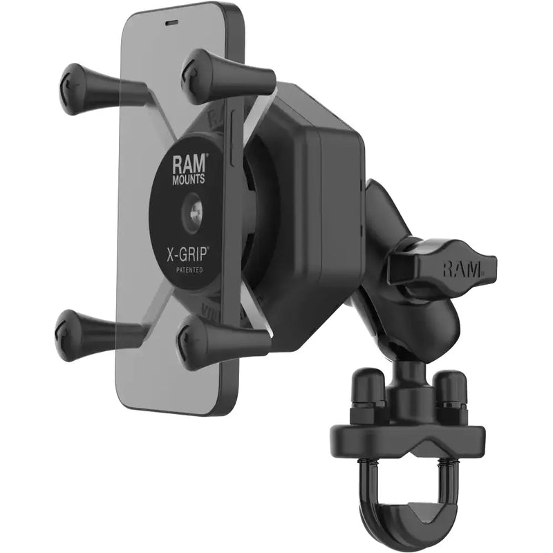 RAM-B-149Z-A-UN7-462 Ram X-Grip Vibe-Safe Phone Mount With U-Bolt Base Short - RV and Auto Parts