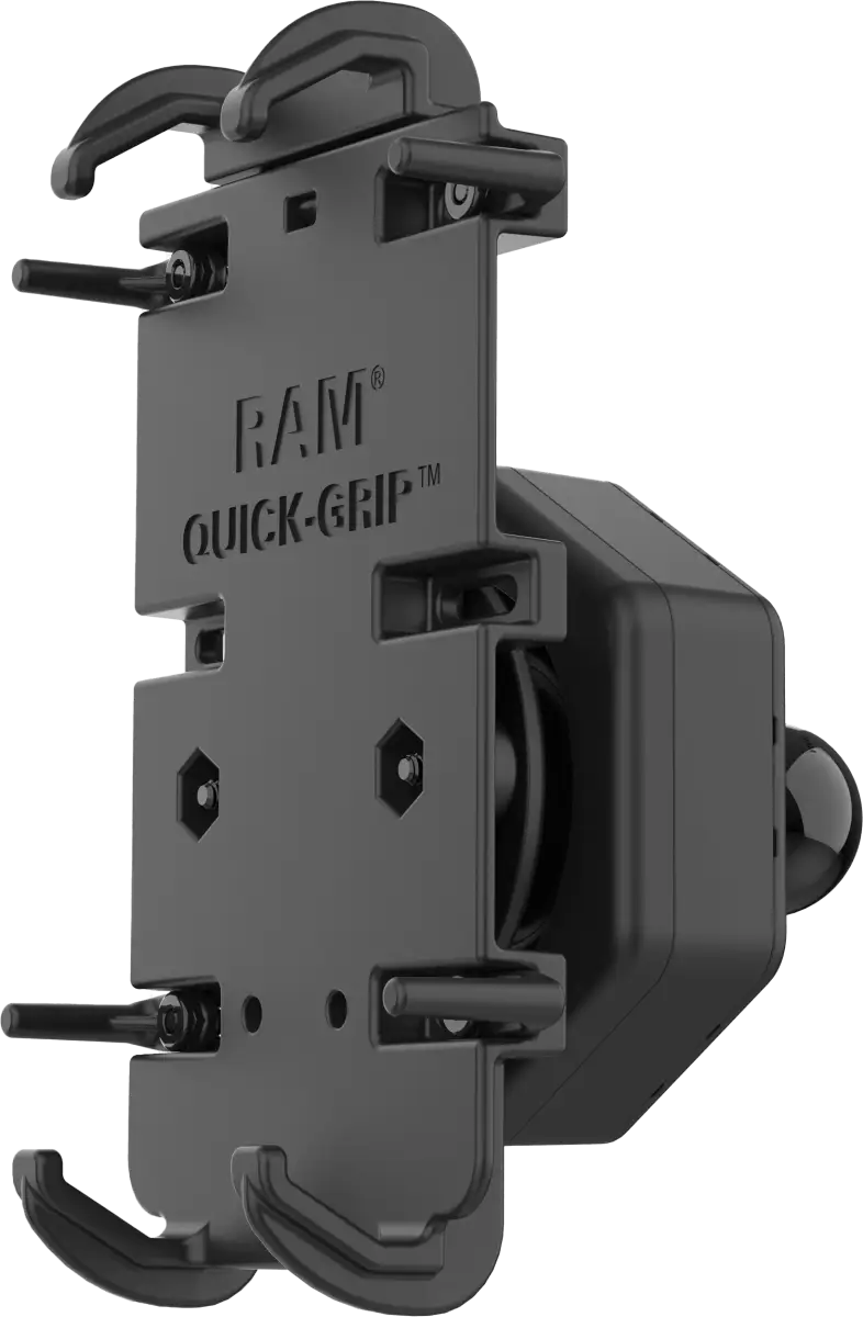 RAM-HOL-PD4-462B Ram Quick-Grip Xl Phone Holder With Vibe-Safe Adapter & Ball - RV and Auto Parts