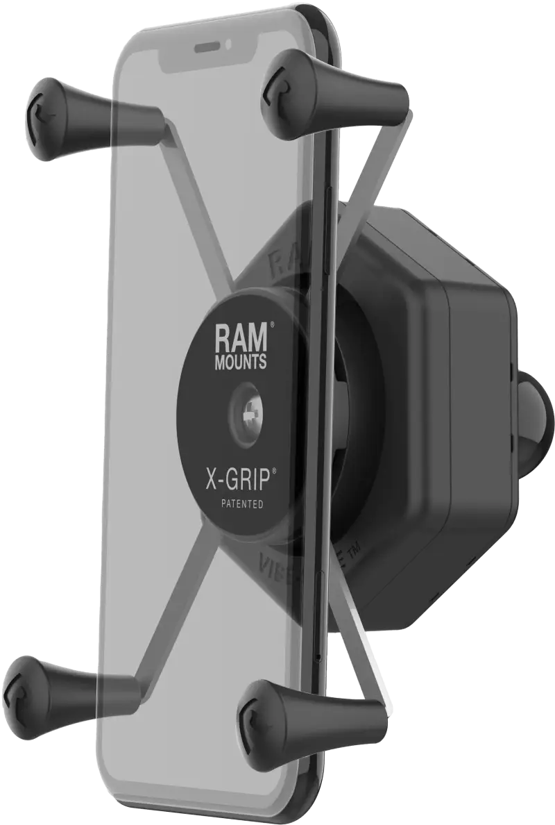 RAM-HOL-UN10B-462 Ram X-Grip Vibe-Safe Phone Holder Large With Ball Adapter - RV and Auto Parts