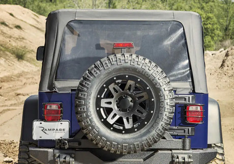 Rampage 04-06 Jeep Wrangler(TJ) Unlimited OEM Replacement Soft Upper Doors - Black Denim - Truck & Automotive